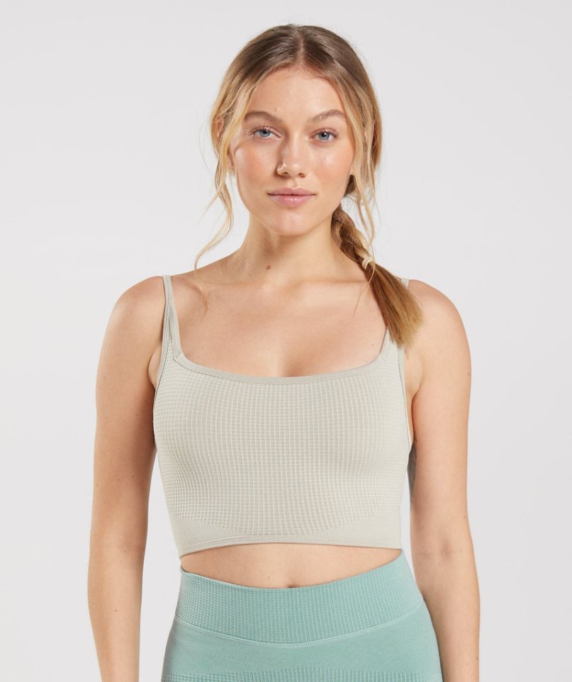 Staniki Sportowe Gymshark Pause Seamless Bralette Damskie Szare | PL 614SJW